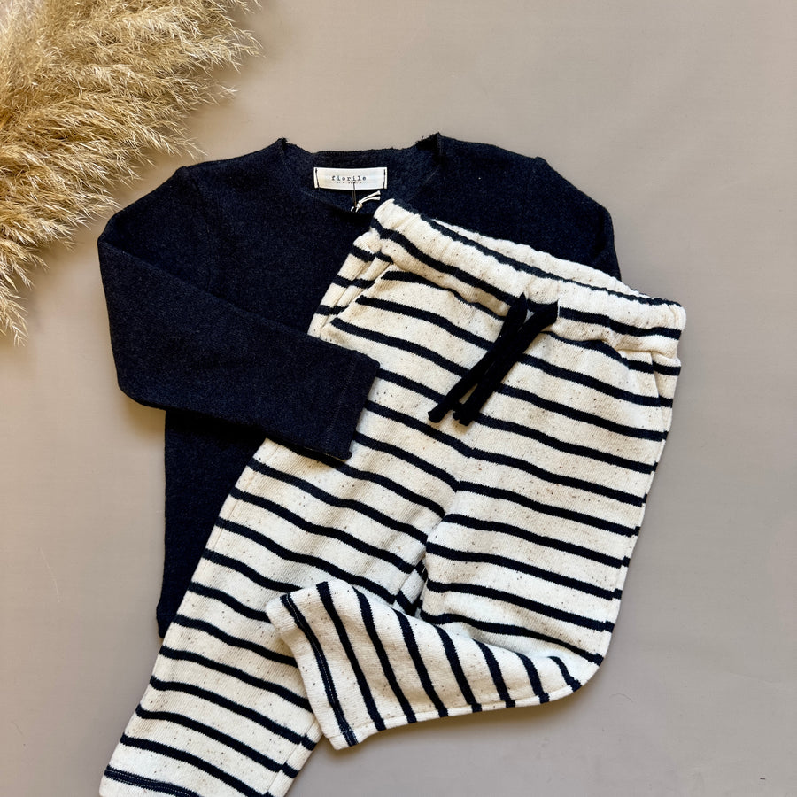 Maglia basic in caldo cotone carbone –essenziale