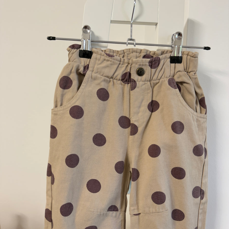 Pantaloni in twill a pois