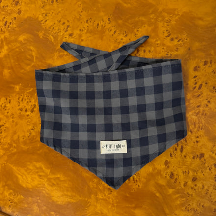 Foulard a quadretti navy