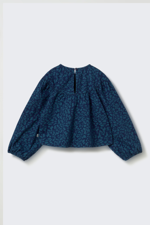 Blusa in morbido denim animalier – Leia