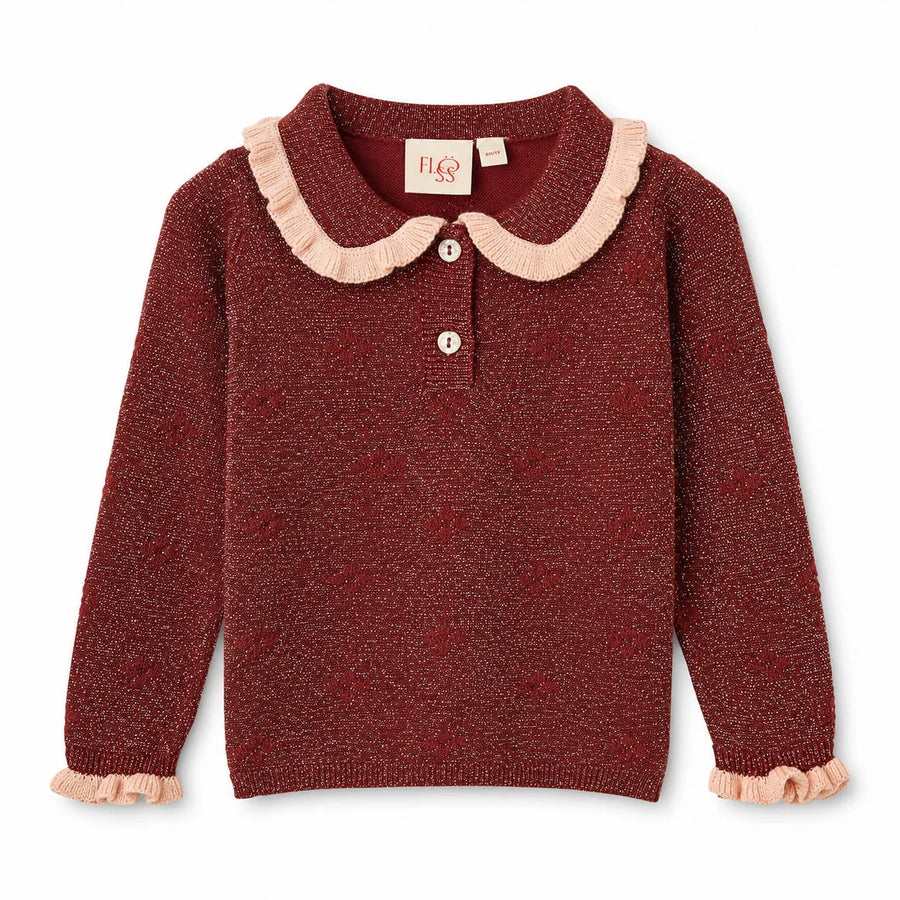 Maglia Olive – Dark Cranberry Glitter
