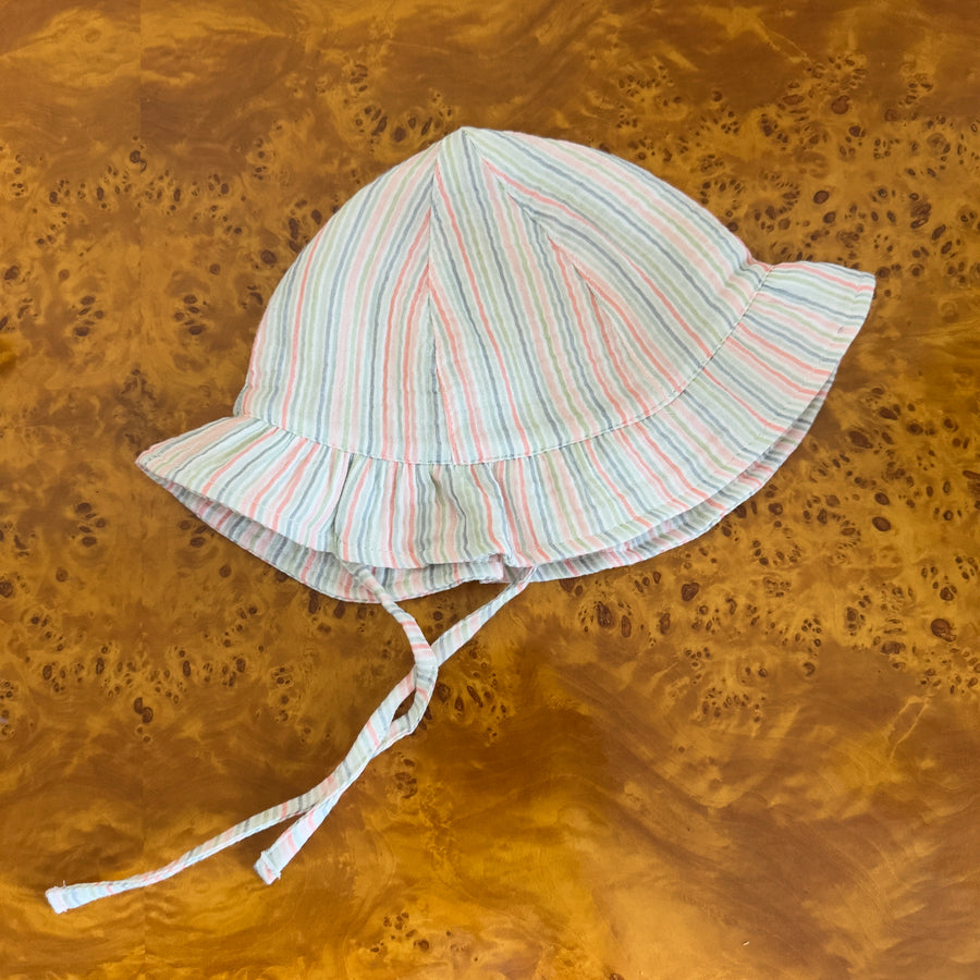 Cappello in Cotone con Lacci - arcobaleno
