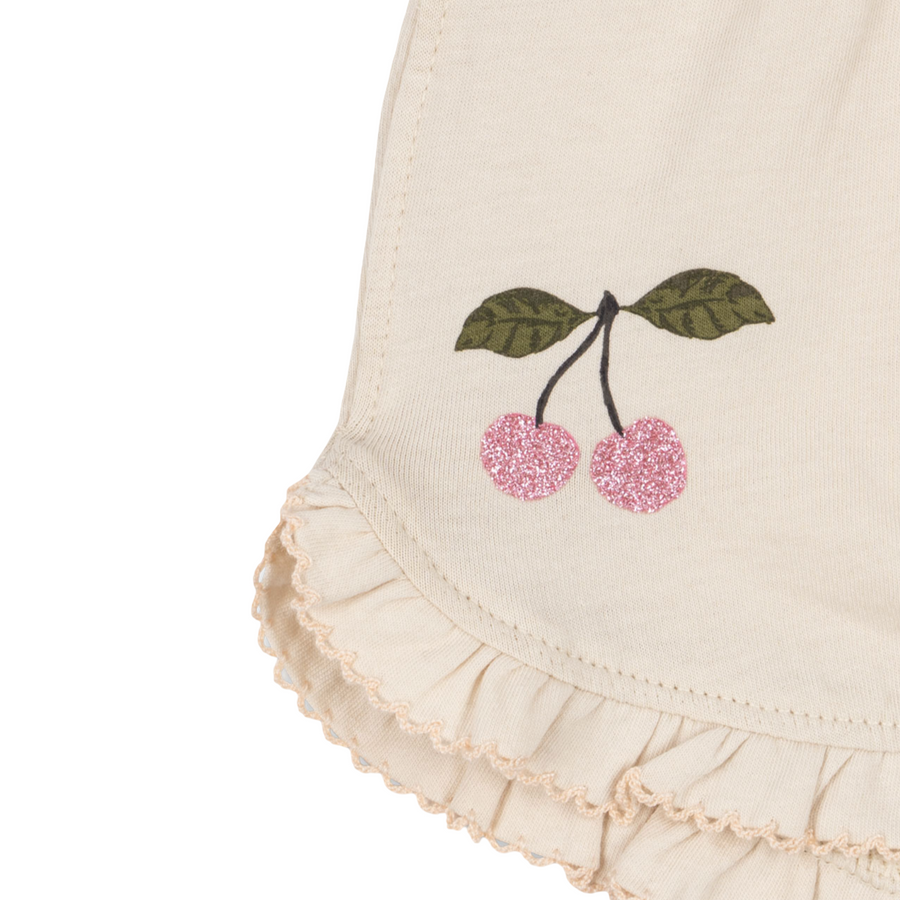Completo in cotone organico con ciliegine - facile ed estremamente versatile