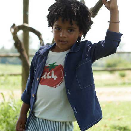 T-shirt pomodoro in morbidissimo jersey di cotone