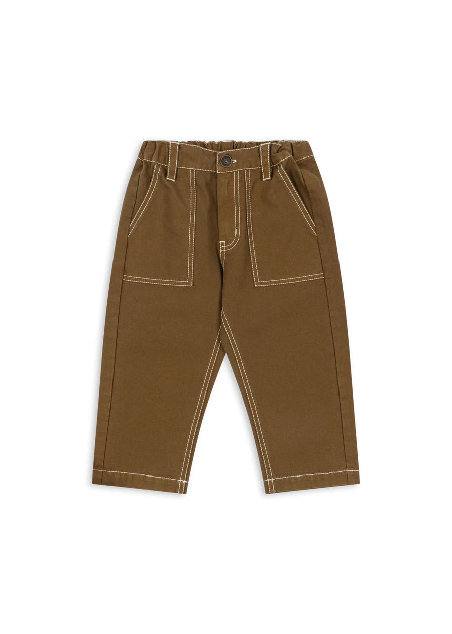 Pantalone rida in twill di cotone organico – ermine