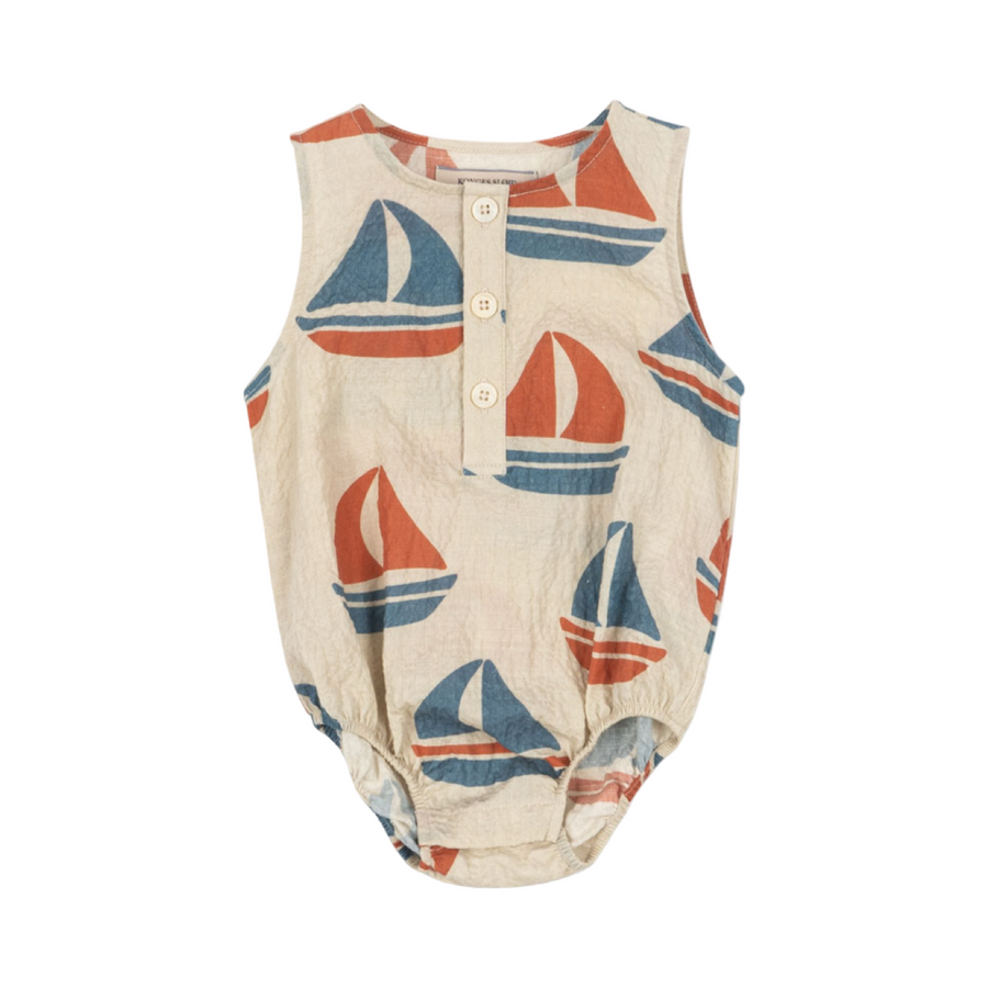 Elliot Romper – Pagliaccetto Fresco e Versatile con Bottoncini Frontali