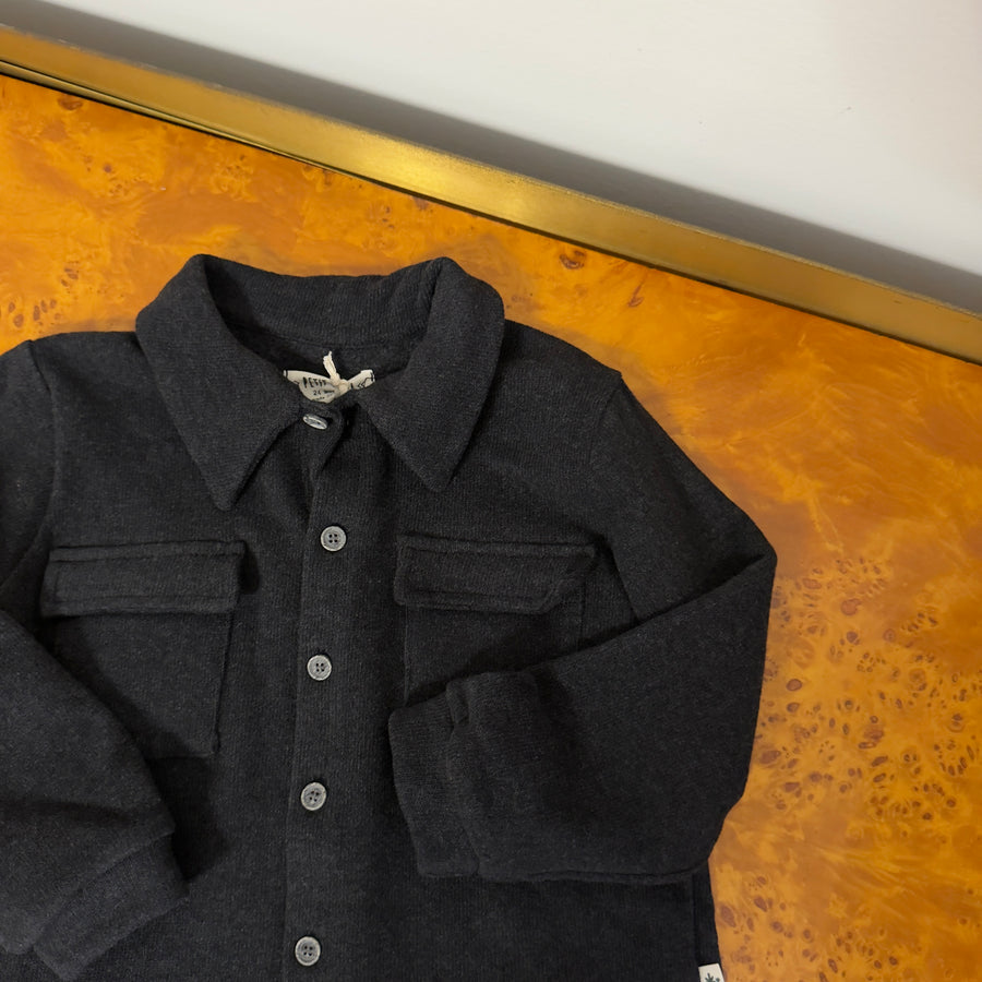 Cardigan - camicia antracite