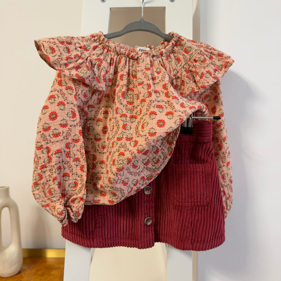 Blusa in cotone stampa floreale