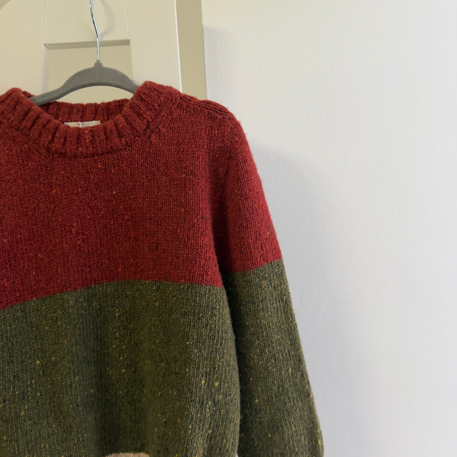 Maglione in tweed ginger-green - Nilo