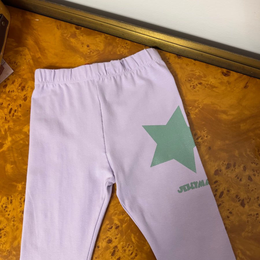 Star legggings - light purple