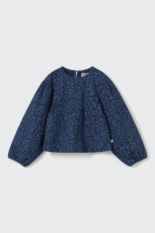 Blusa in morbido denim animalier – Leia