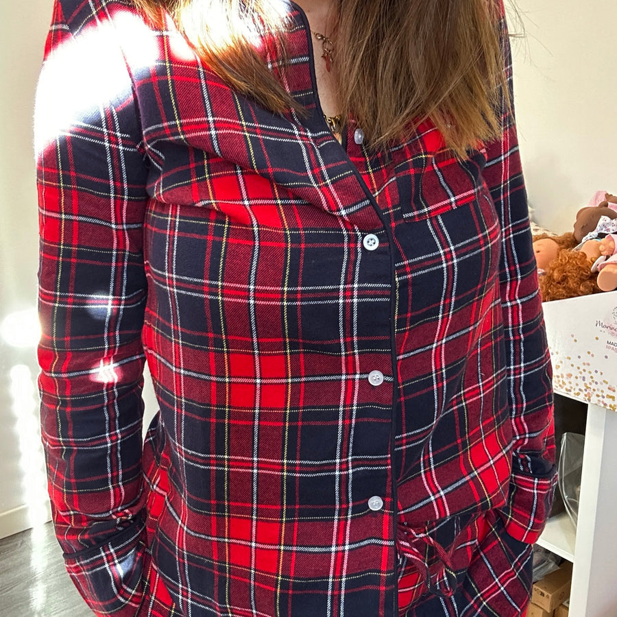 Set pigiama scozzese in flanella di cotone – adulto