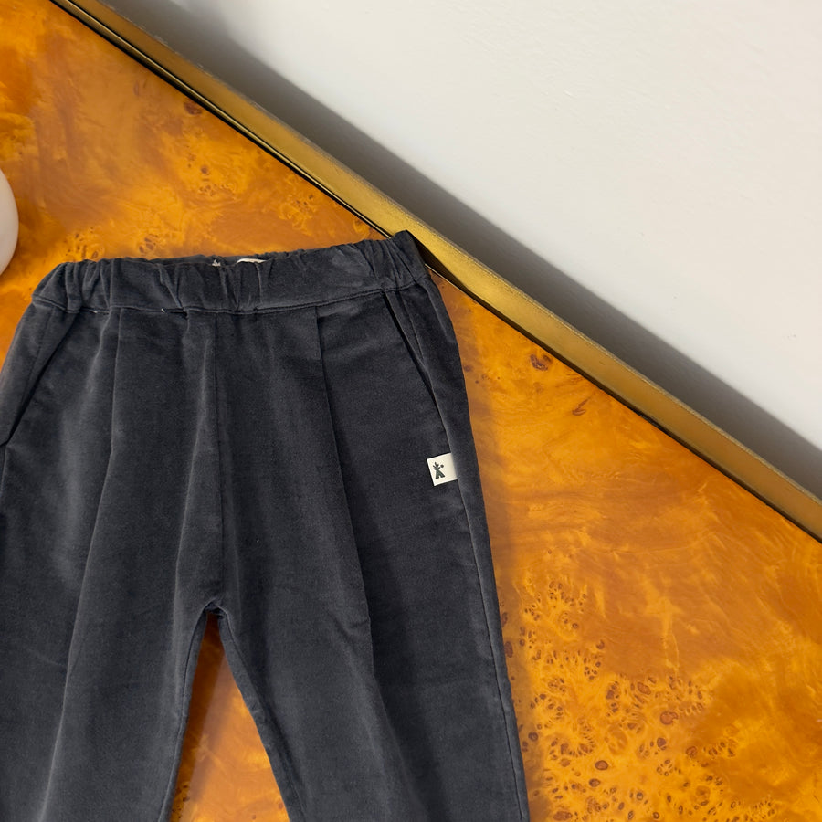 Pantalone in velluto blu notte