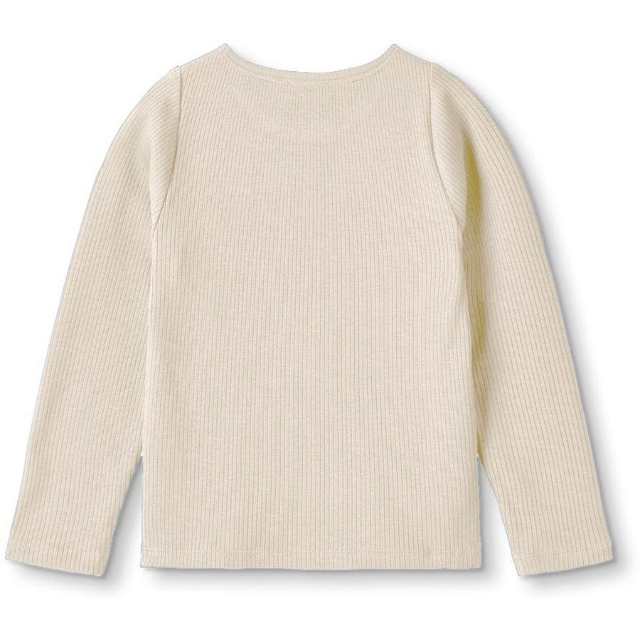 T-shirt a coste Kenna—avorio