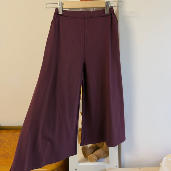 Pantalone Palazzo in Jersey di Cotone – Effetto Gonna, Morbido ed Elegante - Borgogna