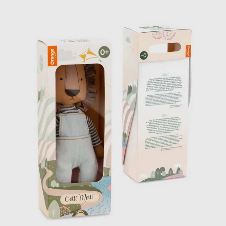 Simone il leone 29cm 0+ peluche morbido della collezione cotti motti