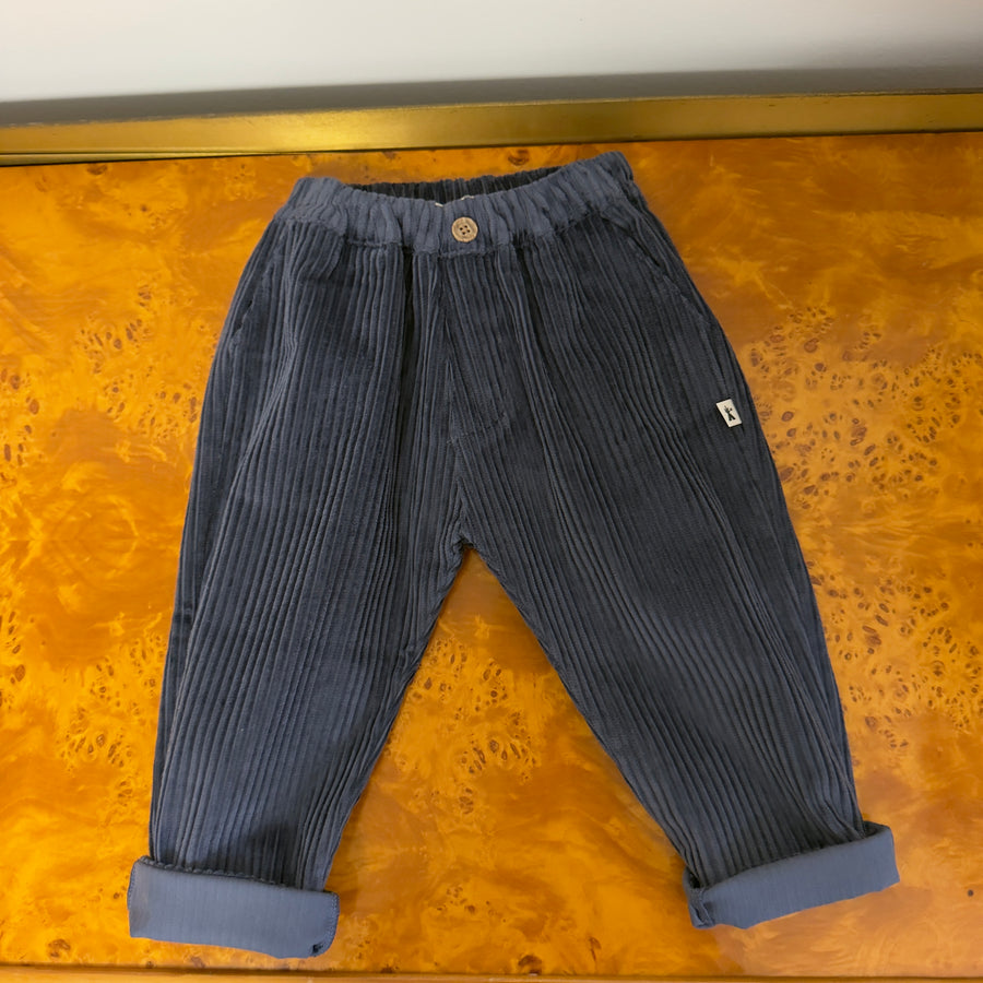 Pantalone in velluto a coste navy