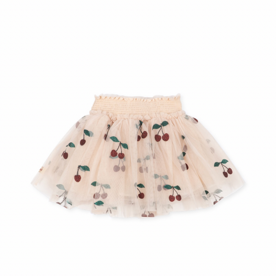 Gonna in tulle con ciliegine