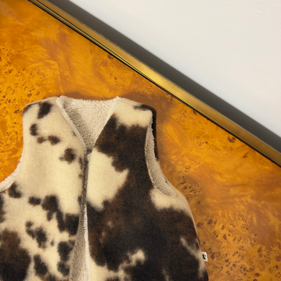 Gilet reversibile teddy fantasia Cow