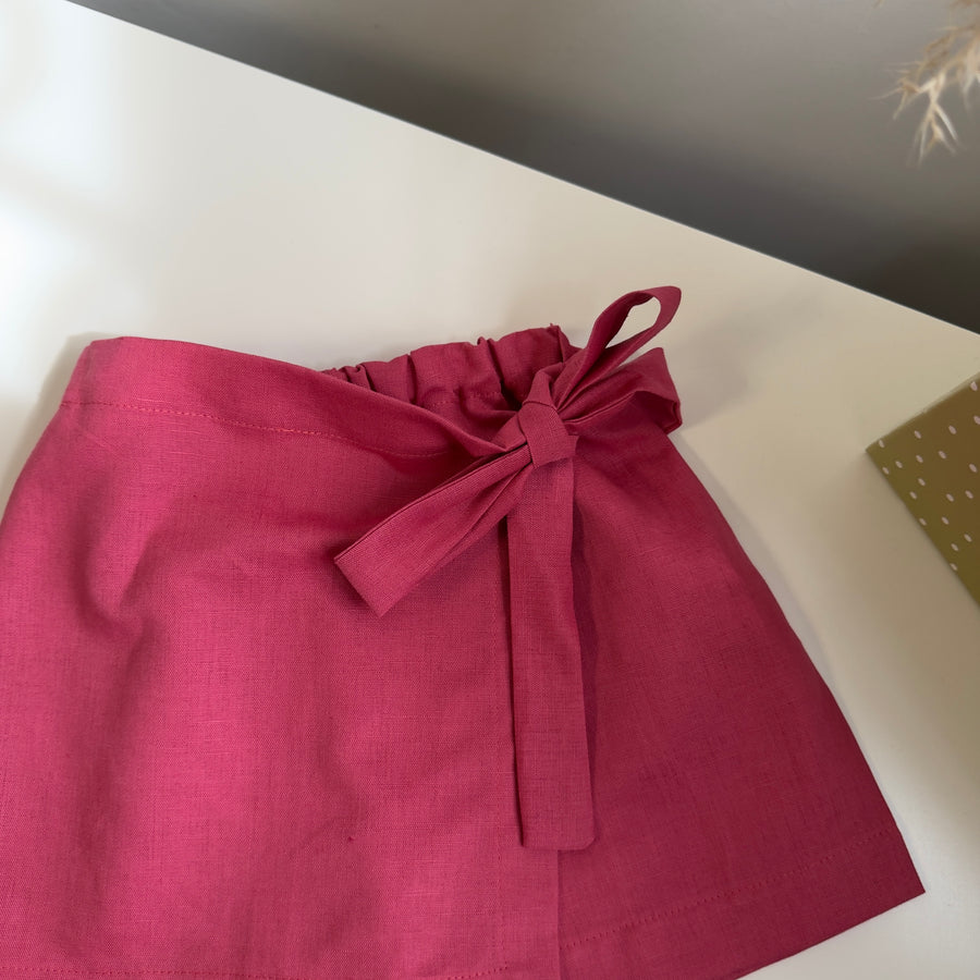 Gonna pantalone in cotone con fiocco – design portafoglio, pratica e raffinata