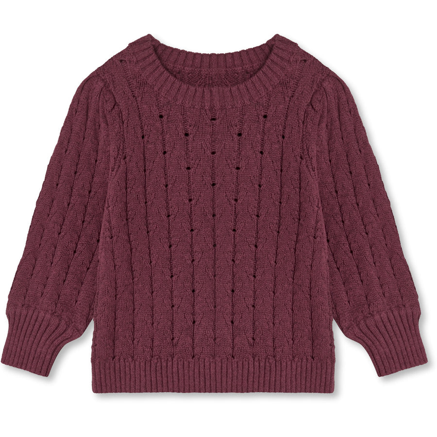 Blusa Bon traforata in misto Cashmere