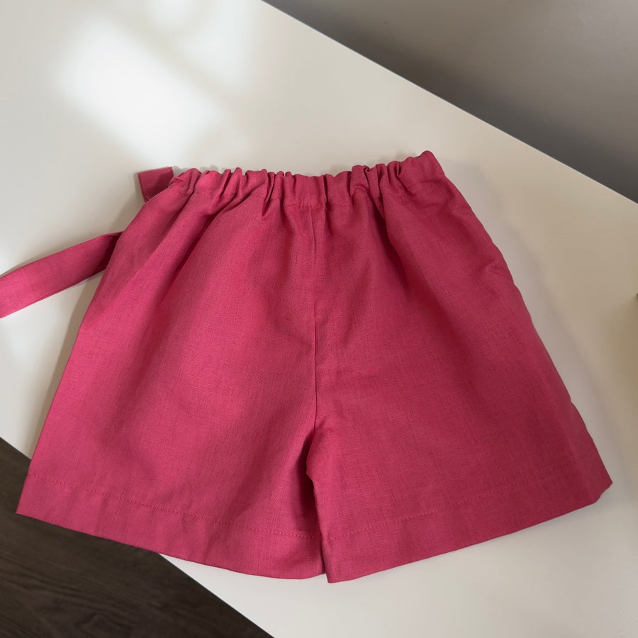 Gonna pantalone in cotone con fiocco – design portafoglio, pratica e raffinata