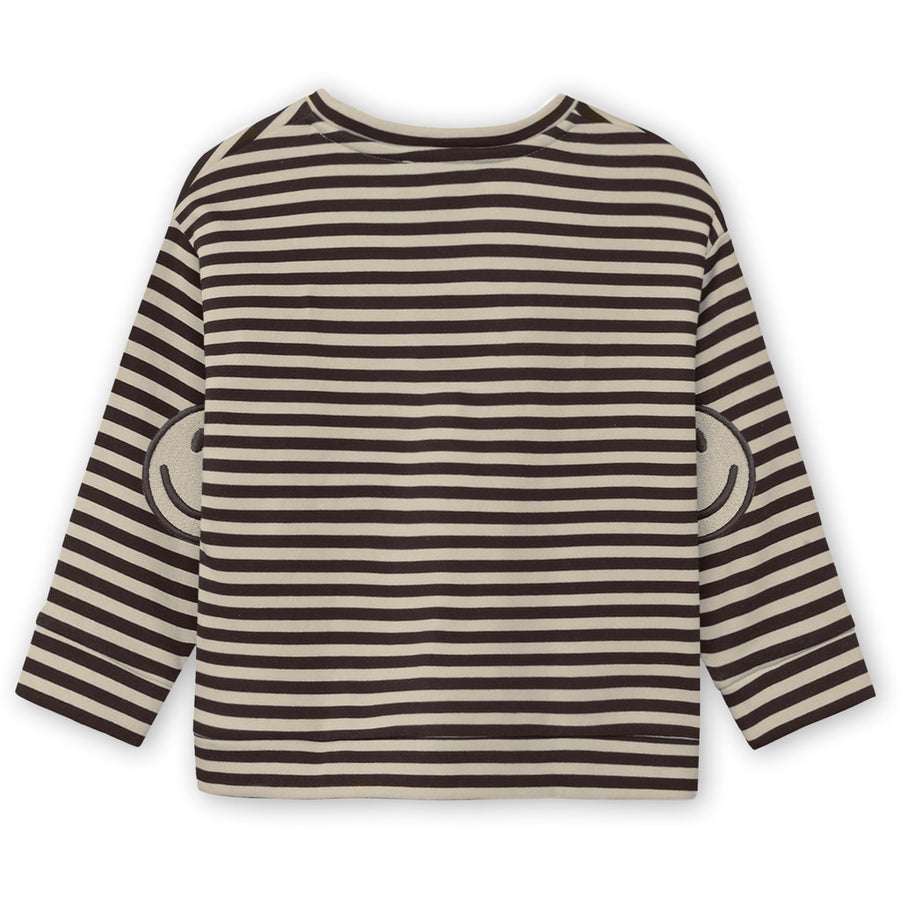 Alvin Sweatshirt – Felpa a Righe in Cotone Organico -Coffee Bean