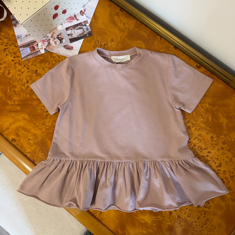 T-shirt svasata in jersey di cotone morbidissimo - cameo rose