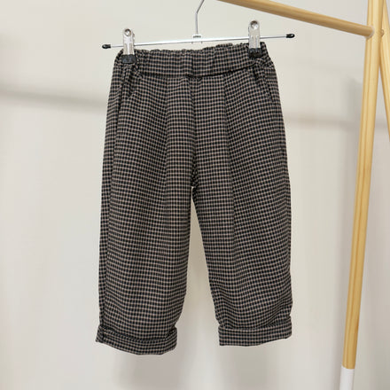 Pantalone black small check -regolabile