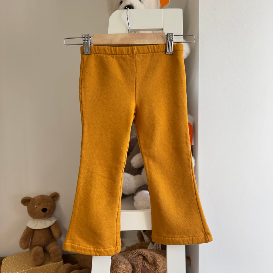 Pantalone jazz in felpa di cotone - toffee gold