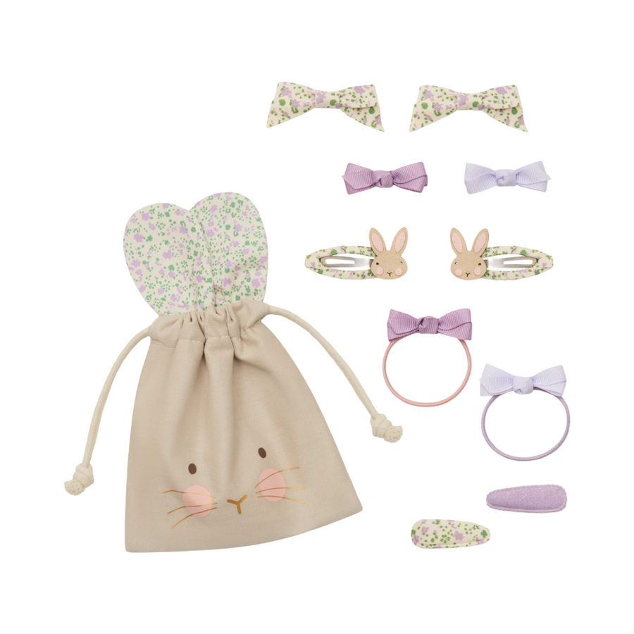 Bunny pouch - lilla- set accessori per capelli