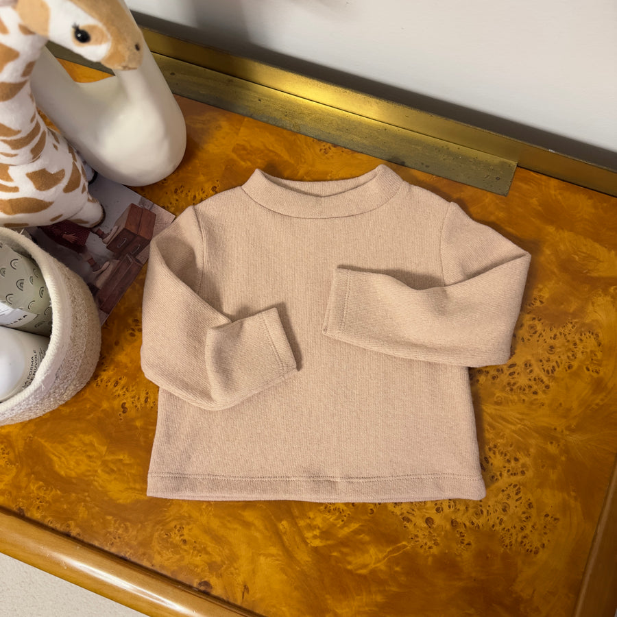 Maglia in caldo cotone pink nude – linea essenziale e versatile