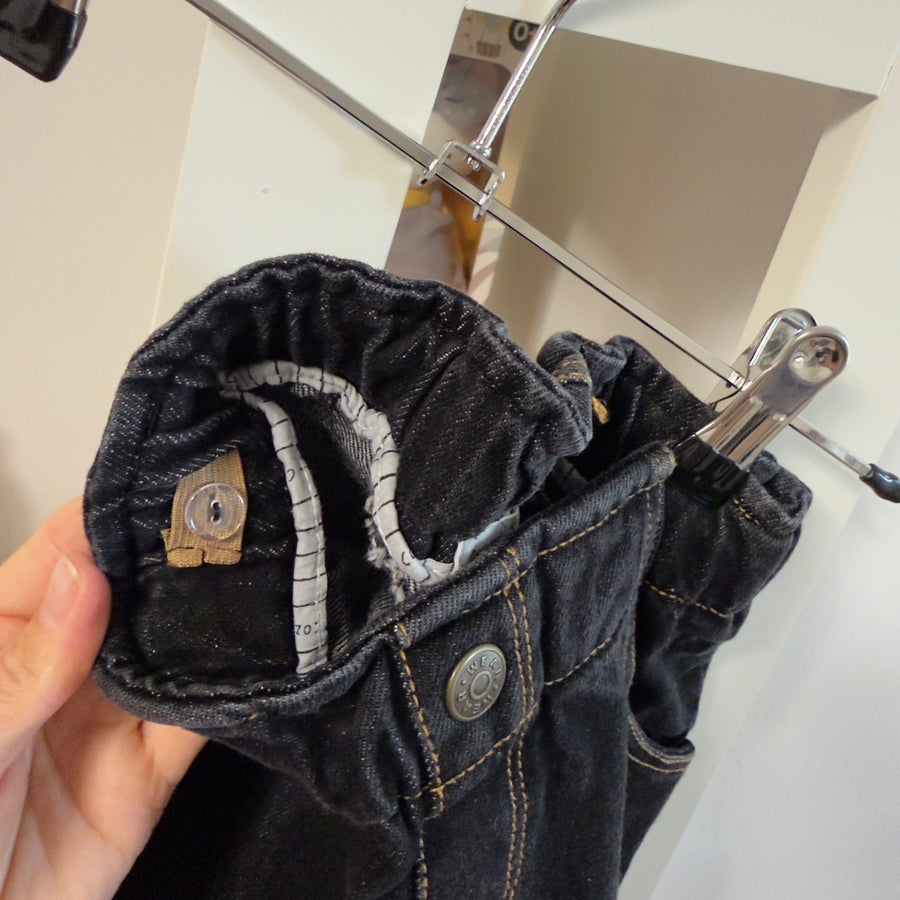 Pantaloni paperbag -antracite denim