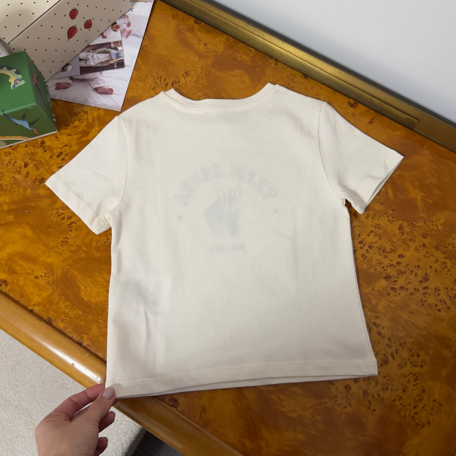 Zebra T-shirt in cotone organico con dettaglio zebra, versatile e moderna