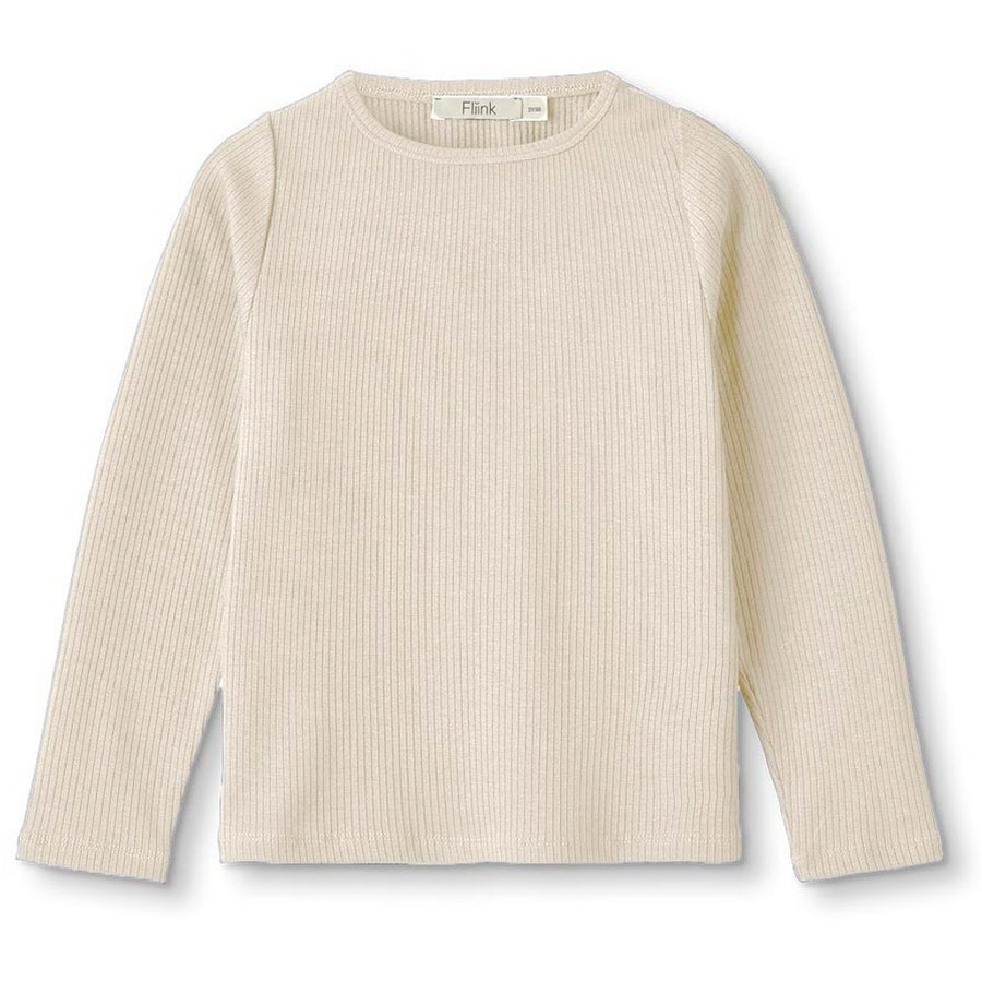 T-shirt a coste Kenna—avorio