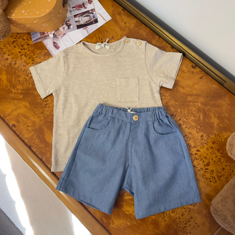 Esempio: Pantaloncino in chambray denim – morbido, versatile e facile da abbinare