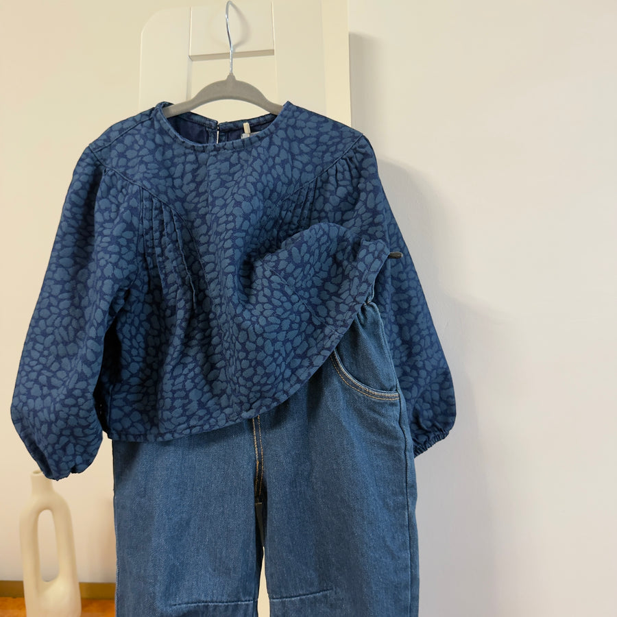 Pantaloni paperbag -denim