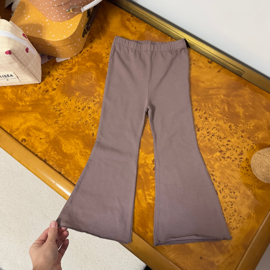Pantalone trombetta in jersey di cotone - malva
