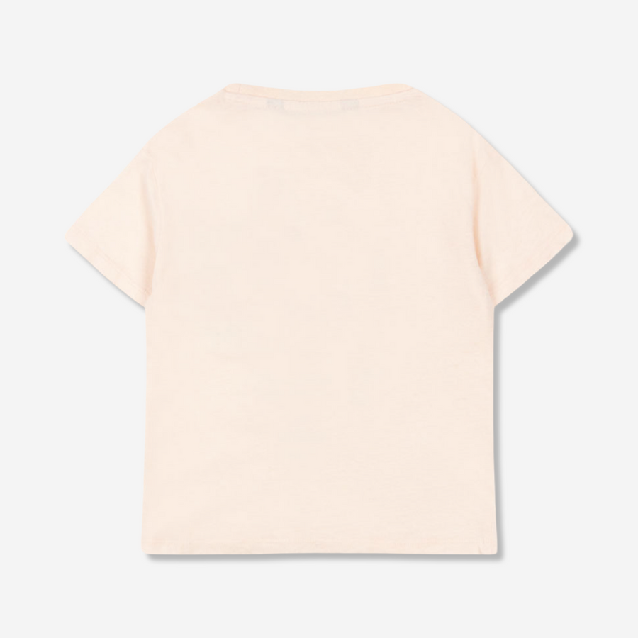 T-shirt cotone e lino fiammato era ocs- con fragoline - Fit morbido e rilassato