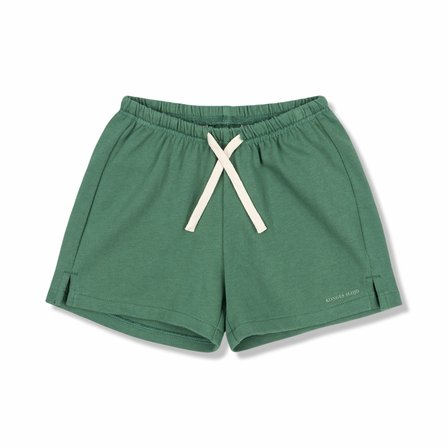 Spotty sweat shorts gots - cotone organico - green