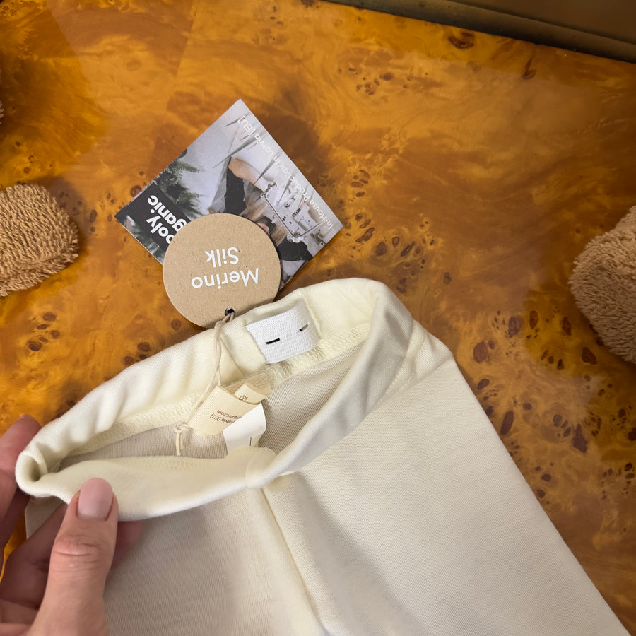 Leggings ecru in Lana Merino e Seta – Morbidi e Termoregolanti