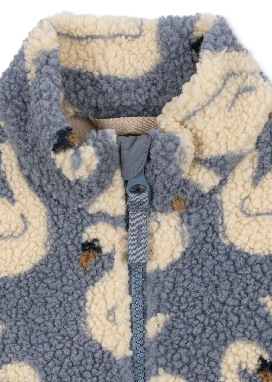 Bomber teddy con cigni