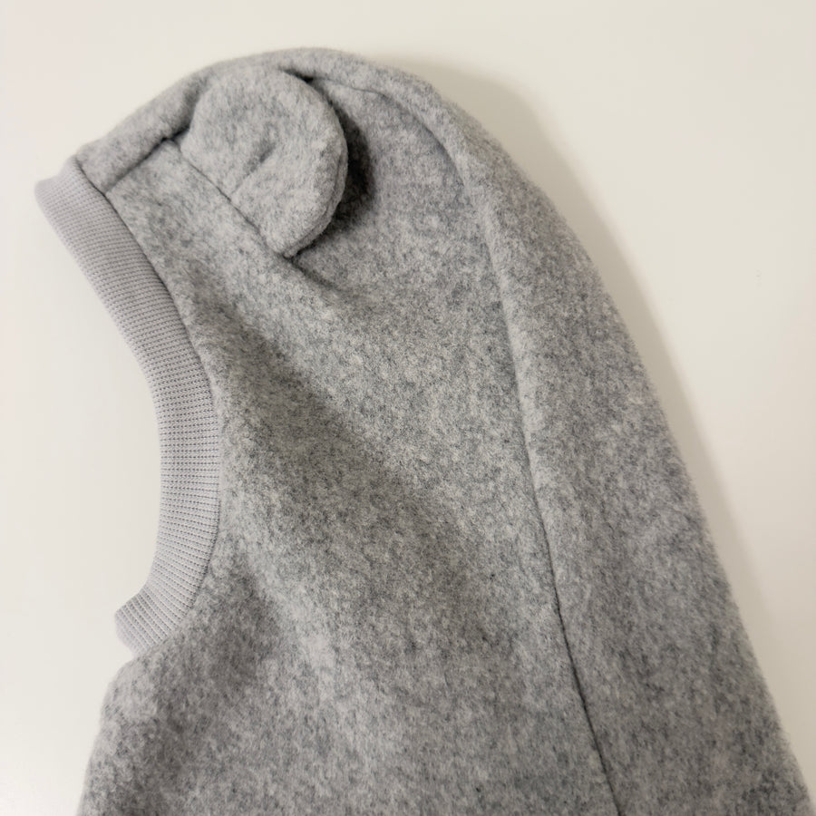 Balaclava in pile di cotone organico light gray
