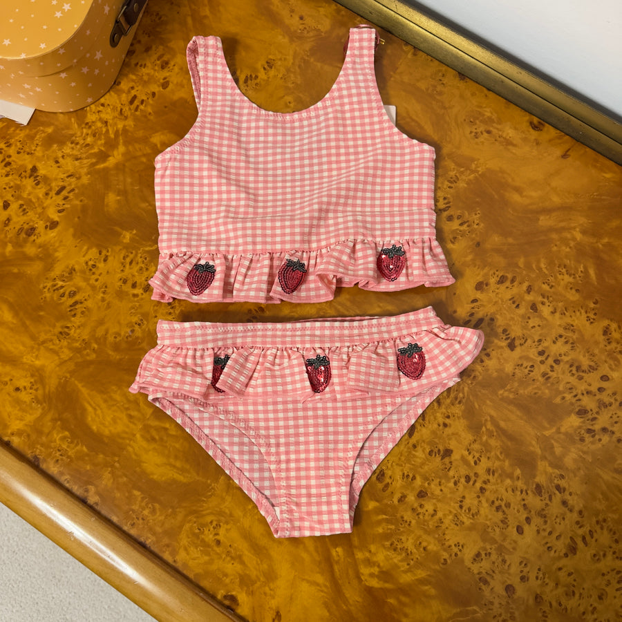 Etta bikini- Vichy rosa e fragoline
