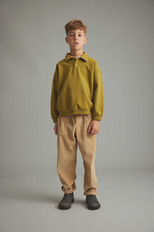Polo in cotone bio elasticizzato