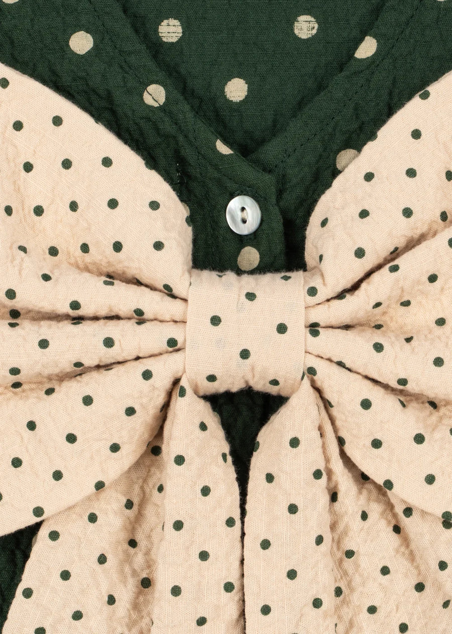 Blusa in cotone organico con fiocco –Elin