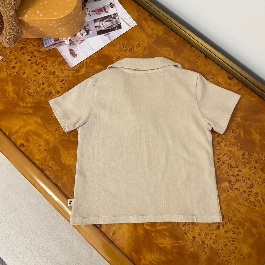 Polo in cotone organico beige nocciola