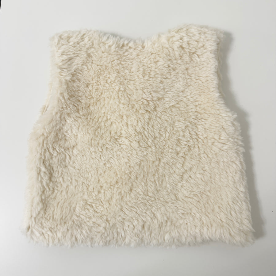 Gilet baby in ecopelliccia- écru