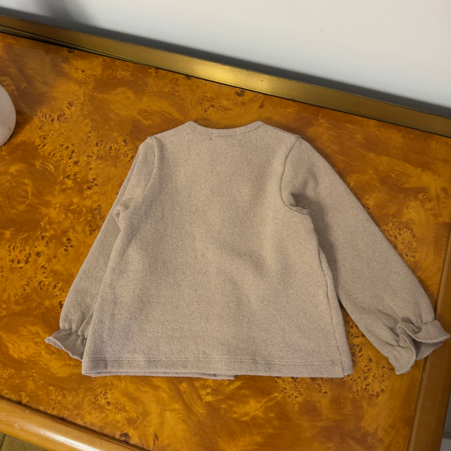 Cardigan in caldo cotone avena