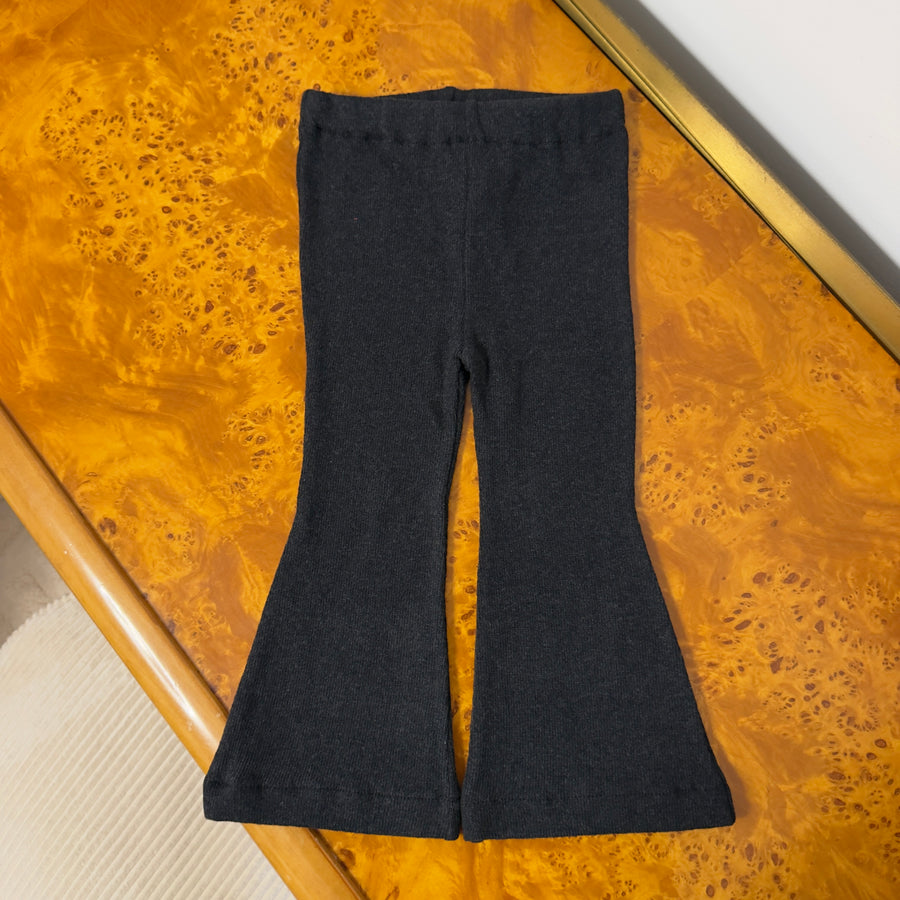Pantalone Trombetta in Caldo Cotone -Carbone
